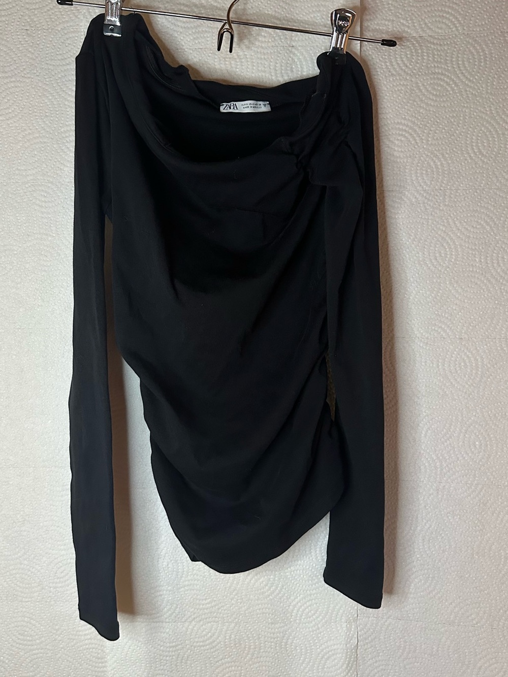 Zara Black Off the Shoulder Top